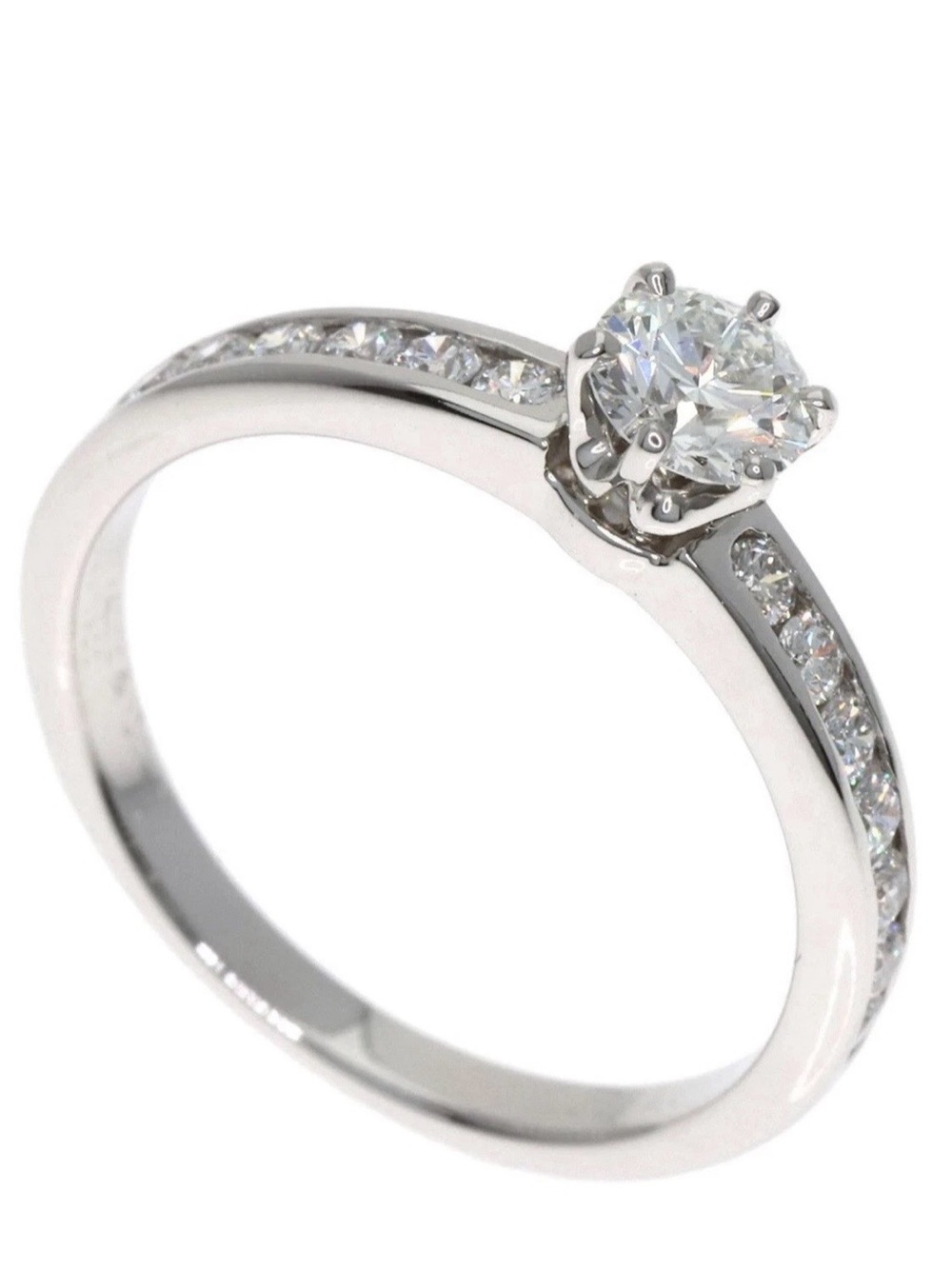 Tiffany & Co Platinum Diamond Engagement Ring .33ct VS2 H Brilliant Cut - Picture 5 of 7